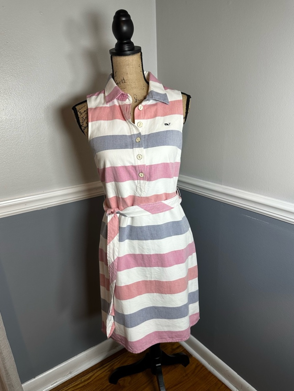 Vineyard Vines Striped Sleeveless Shirt Dress size 2